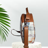 Watercolor Print Canvas Sling Bag