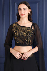 Women's Sequins Motifs Embellished Lehnga Choli Set