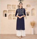 Embroidered Rayon Kurti Combo – Set of 3