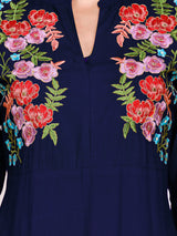 Floral Embroided A line kurti