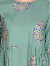 🌸 Women’s Ethnic Printed anarkali Kurti & Pant Set  with dupatta