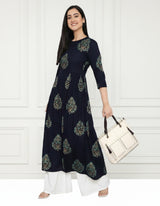 🌸 Women’s Ethnic Printed Kurti & Palazzo Set