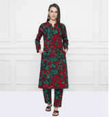 ✨ Printed Spandex Kurti Pant Co-Ord Set ✨