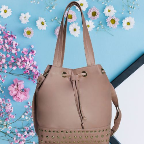 Effortless Style: Women’s PU Drawstring Bag
