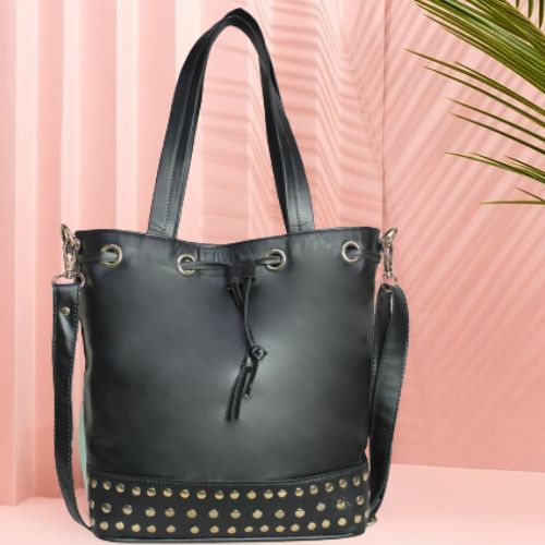 Effortless Style: Women’s PU Drawstring Bag