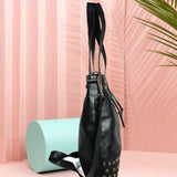 Effortless Style: Women’s PU Drawstring Bag