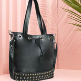 Effortless Style: Women’s PU Drawstring Bag