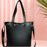 Effortless Style: Women’s PU Drawstring Bag