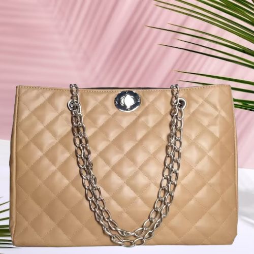 Classic Charm: Women’s PU Quilted Handbag