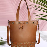 Effortless Style: Women’s PU Drawstring Bag