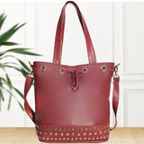 Effortless Style: Women’s PU Drawstring Bag