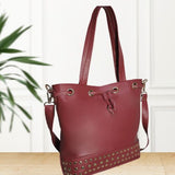 Effortless Style: Women’s PU Drawstring Bag