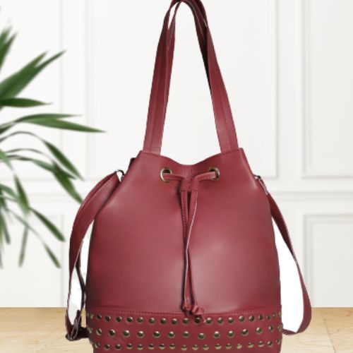 Effortless Style: Women’s PU Drawstring Bag