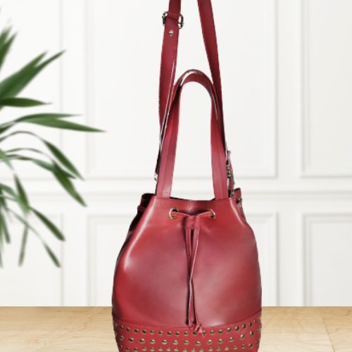 Effortless Style: Women’s PU Drawstring Bag