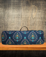 PEACOCK FEATHER PRINT TOTE BAG