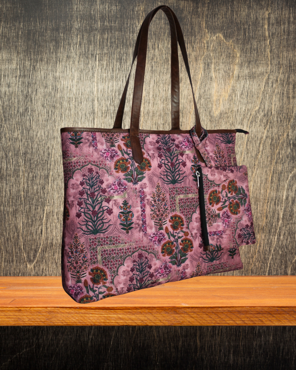 JAIPURI FLORAL PRINTED TOTE BAG