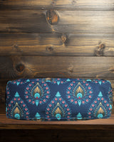 Peacock Feather Print Canvas Tote Bag