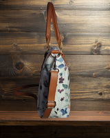 Watercolour Floral Print Canvas Bag