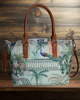 Mughal Garden Print Canvas Tote Bag