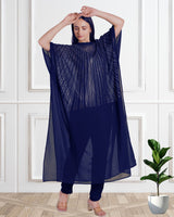 Women's Sequins Motifs Embellished Georgette Kaftan Set