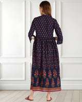 Ethnic Printed cotton anarkali kurti