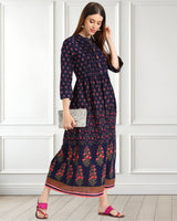 Ethnic Printed cotton anarkali kurti