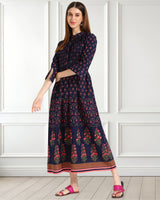 Ethnic Printed cotton anarkali kurti