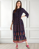 Ethnic Printed cotton anarkali kurti