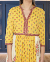 🌺 Women’s Ethnic Cotton Printed Kurti & Palazzo Set