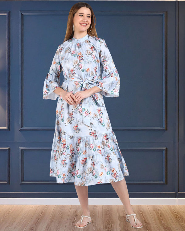 Floral Printed fit and flare dress