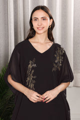 Women's Sequins Embellished Georgette Kaftan set