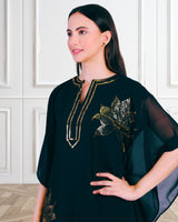 Women's Sequin Motif Embellished Georgette Kaftan Set