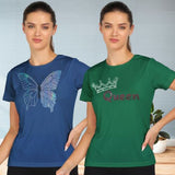 Women’s Polyester Sports T-Shirts (Pack of 2)