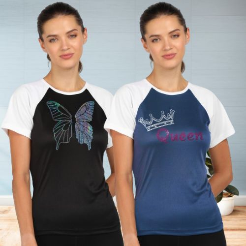 Women’s Polyester Sports T-Shirts (Pack of 2)