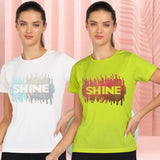 Women’s Polyester Sports T-Shirts (Pack of 2)