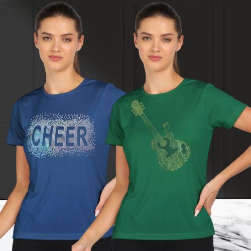 Women’s Polyester Sports T-Shirts (Pack of 2)