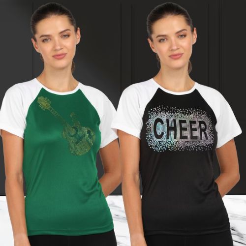Women’s Polyester Sports T-Shirts (Pack of 2)