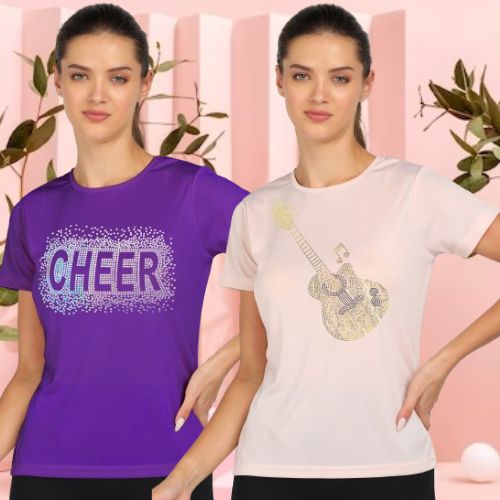 Women’s Polyester Sports T-Shirts (Pack of 2)