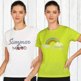Women’s Polyester Sports T-Shirts (Pack of 2)