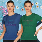 Women's Polyester Sports T-Shirt Pack of 2