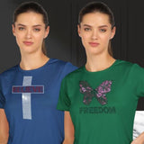 Women's Polyester Sports T-Shirt Pack of 2