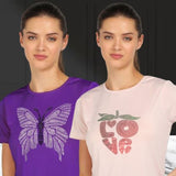 women’s polyester T-shirt pack of 2:
