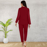 Women Sequins Motifs Embellished Asymmetric Kurti Pant Set