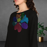 Women Sequins Motifs Embellished Asymmetric Kurti Pant Set
