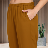 Women Sequins Motifs Embellished Long Kurti Pant Set