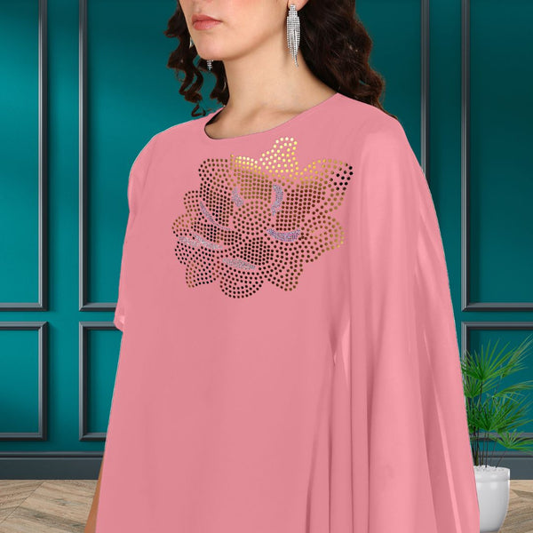 Women Sequins Motifs Embellished Asymmetric Kurti Pant Set