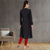 Floral Embroided A line kurti