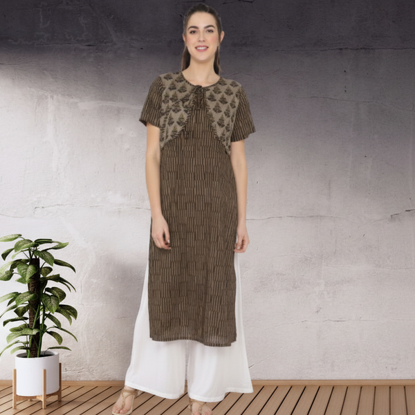 🌸 Women’s Ethnic Printed Kurti & Palazzo Set