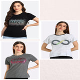 Women’s Cotton Sequin Motif T-Shirt Pack of 3 – Just ₹799 | MRP ₹3,099