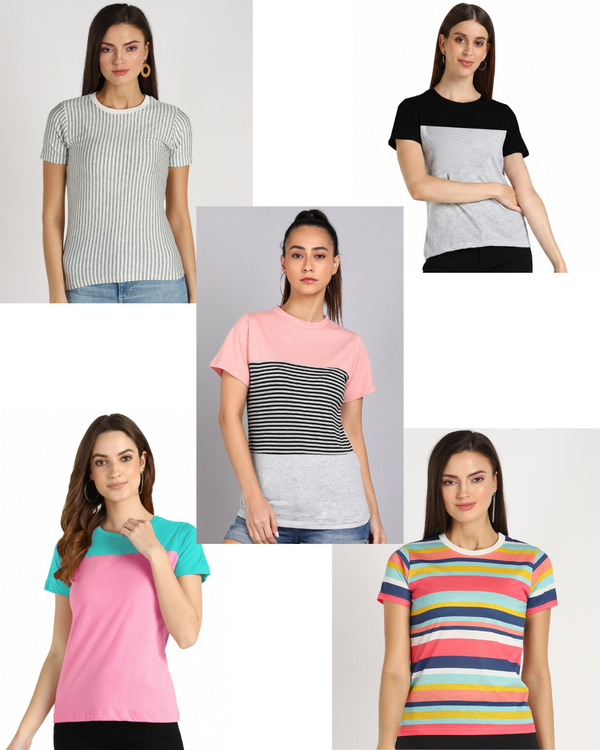 Set of 5 Cotton T-Shirts